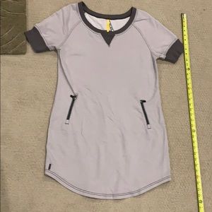 Cute stretch mini dress, 2 tone grey Lole